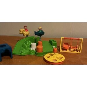 Vintage 1986 Fisher‎ Price Little People Playground Playset Swings Slide #2525